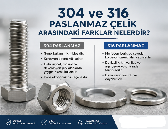 Neden Paslanmaz Bağlantı Elemanları Tercih Edilmelidir ?